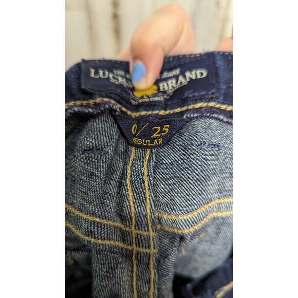 Lucky Sweet Jean Bootcut Jeans Women's 2/ 0 Dark Wash Boho Western Disco - Picture 11 of 14